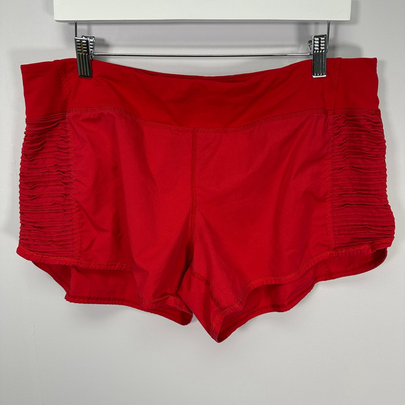 Lululemon Red Run Bright at Night Lightweight Shorts 12 - Picture 2 of 6